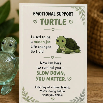 💖💌 Emotional Support Glass Animal Gift Set | 7 Meaningful Designs with Encouragement Card & Gift-Ready Packaging ✨