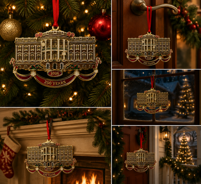🔥Last 30pcs✨⏰ Limited anniversary edition✨49% OFF!🔥White House Christmas tree ornaments