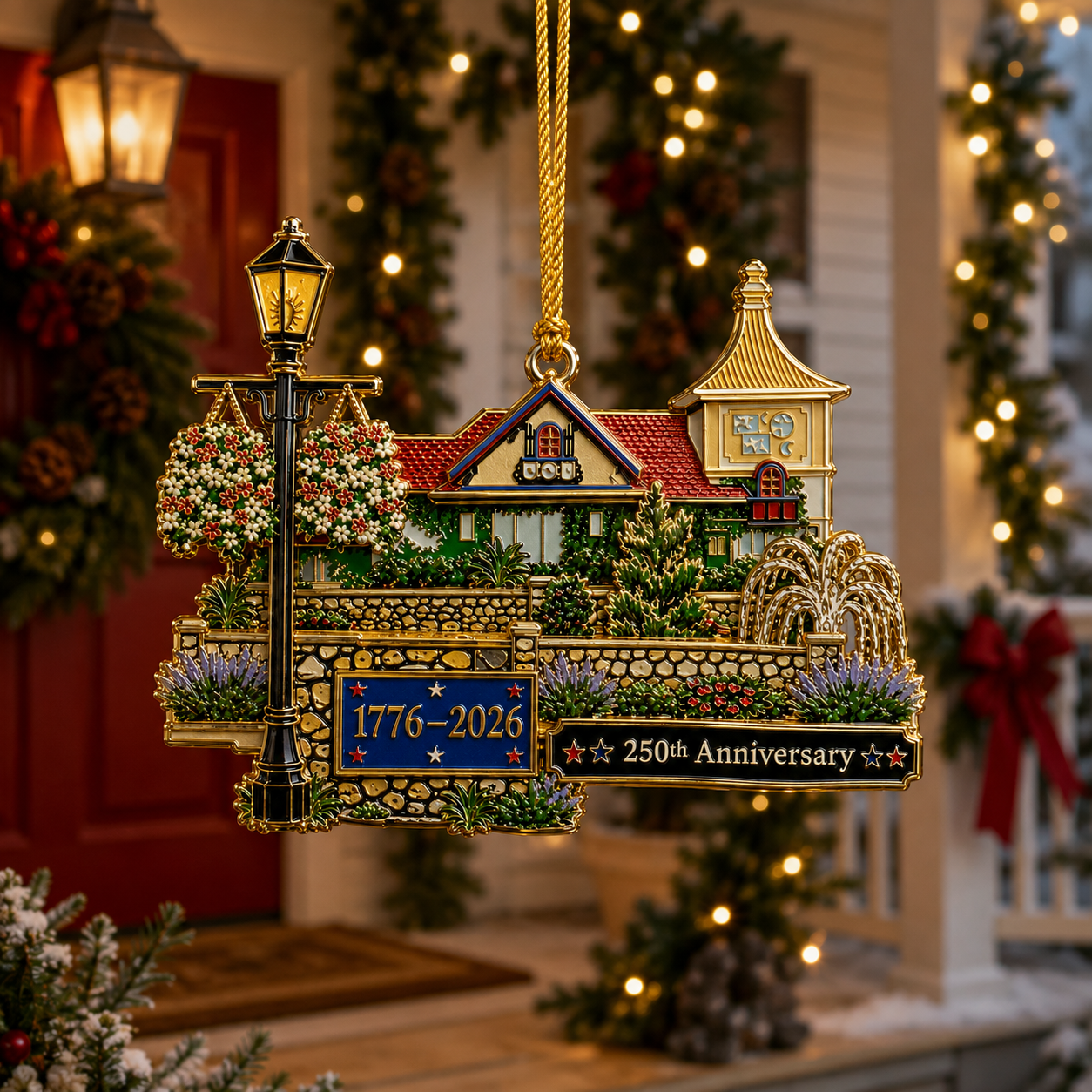 🎉250th Anniversary "Cozy Home" Christmas Ornament