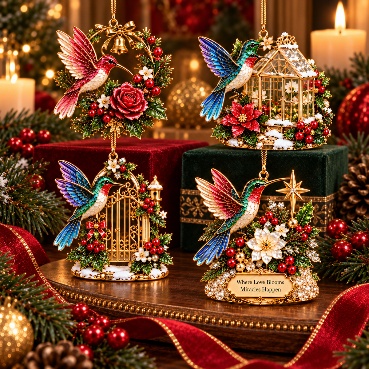Hummingbird Christmas Ornament  –  Festive Bird Keepsake Collection, Elegant Holiday Gift for Mom, Grandma & Hummingbird Lovers - image 11