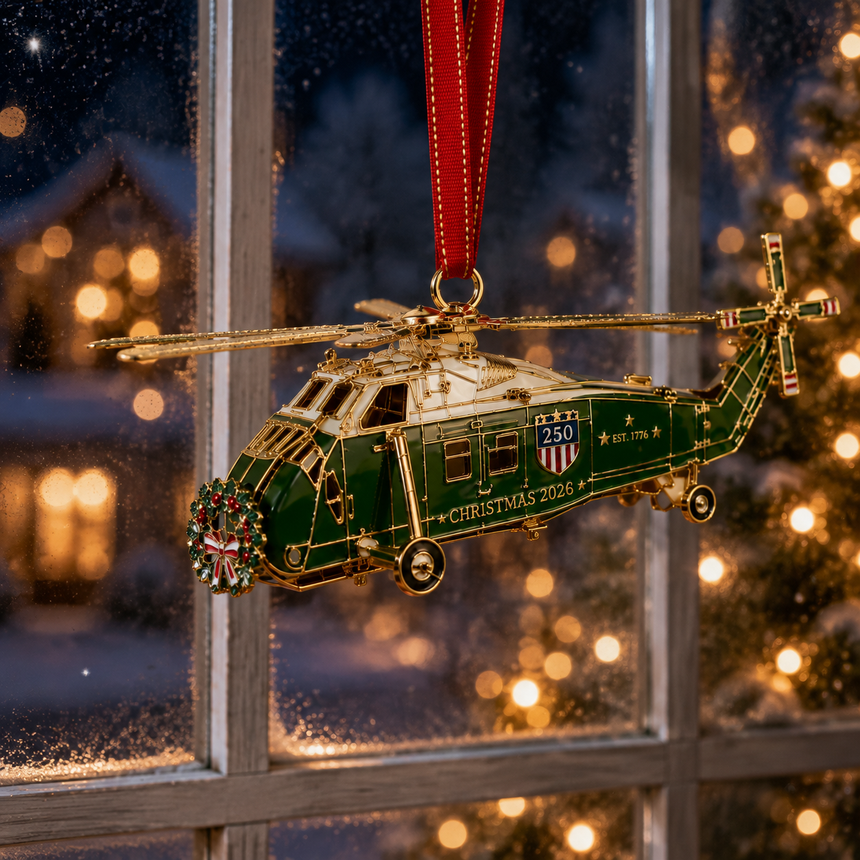 🔥Last 30pcs✨⏰ Limited anniversary edition✨49% OFF!🔥250th Anniversary Edition Helicopter Ornament