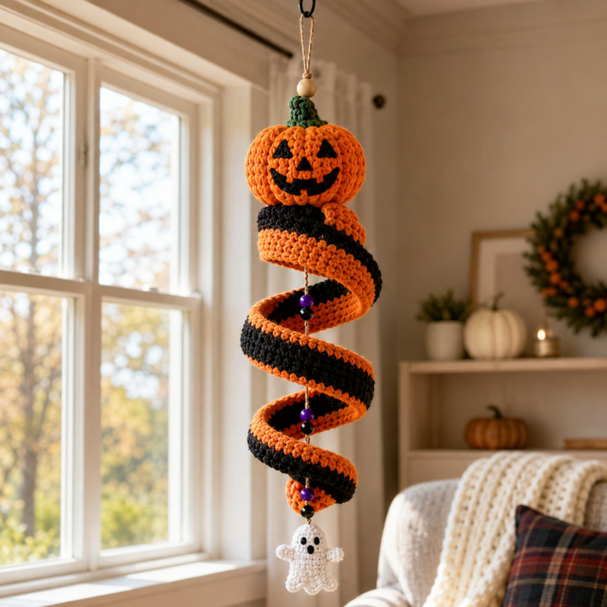 ☃️ Crochet Snowman Spiral Ornament DIY Kit | Complete Beginner-Friendly Set with Soft Yarn, Crochet Hook, Festive Beads, Snowflakes & Step-by-Step Guide 🧶🎄✨ - image 27