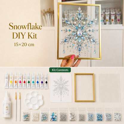 💖🔥 LAST 30pcs 🎄 DIY Jeweled Christmas Tree Art Kit | Colorful Gems, Pearls, Paints & Gold-Tone Floating Display Frame 💎✨