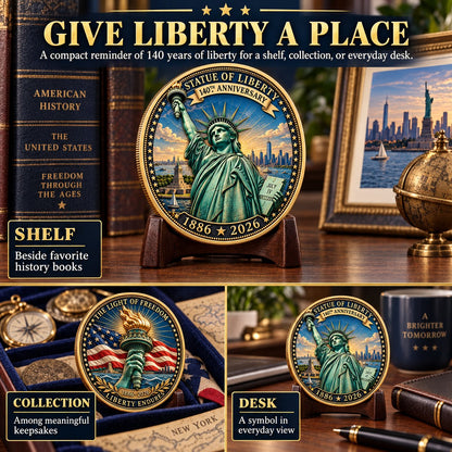 🗽 Statue of Liberty 140th Anniversary Commemorative Coin | 1886–2026 American Heritage Keepsake 🇺🇸