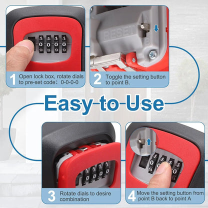 Wall Mount Key Lock Box - 4 Digit Combination Lockbox for Keys Safe Security🔑 - image 11