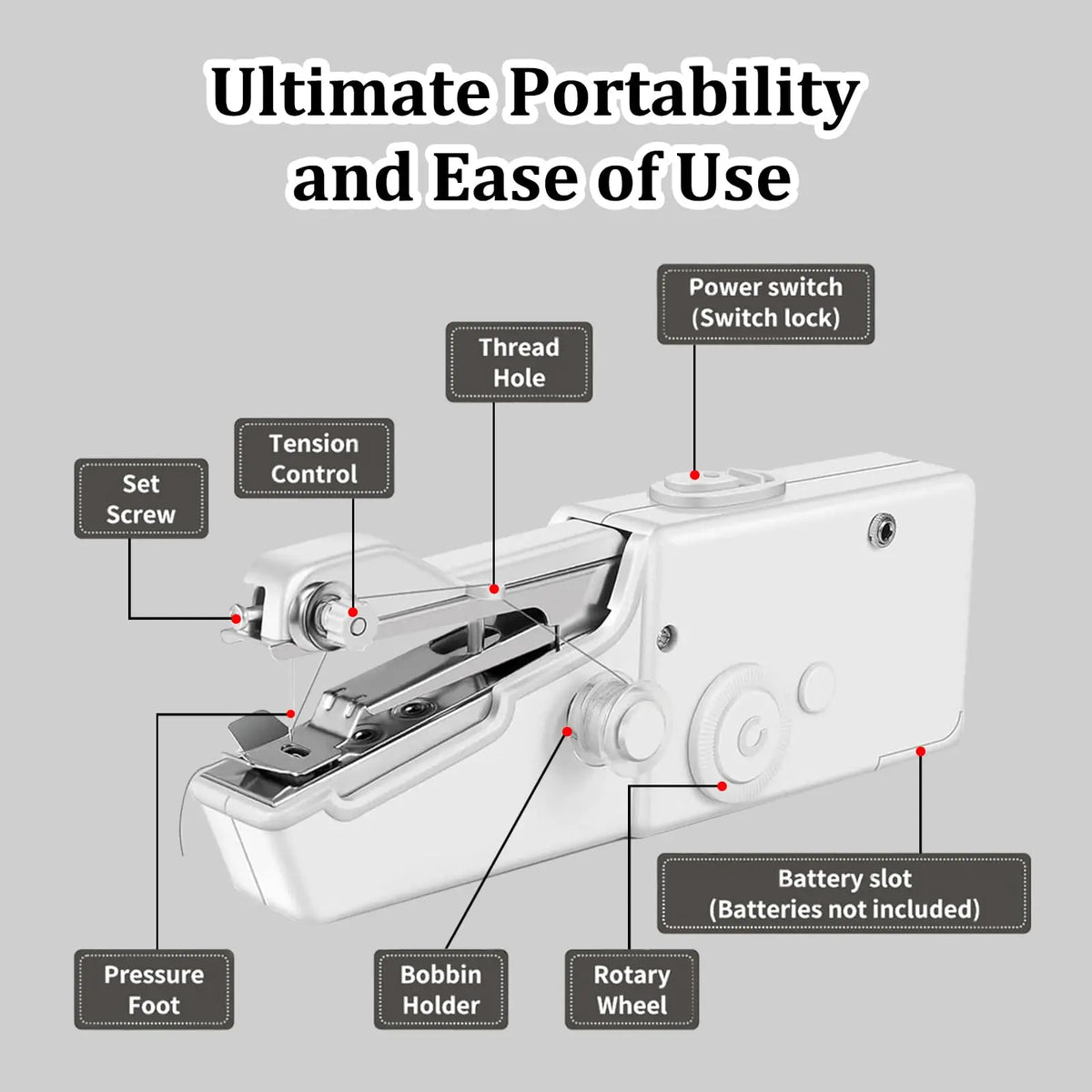 Portable Miniature Handheld Sewing Machine- Beginner-Simple Operation 🧵 - image 11