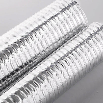Kitchen Waterproof Oil Proof Aluminum Foil Sticker, Silver Texture Peel🧽 - image 16