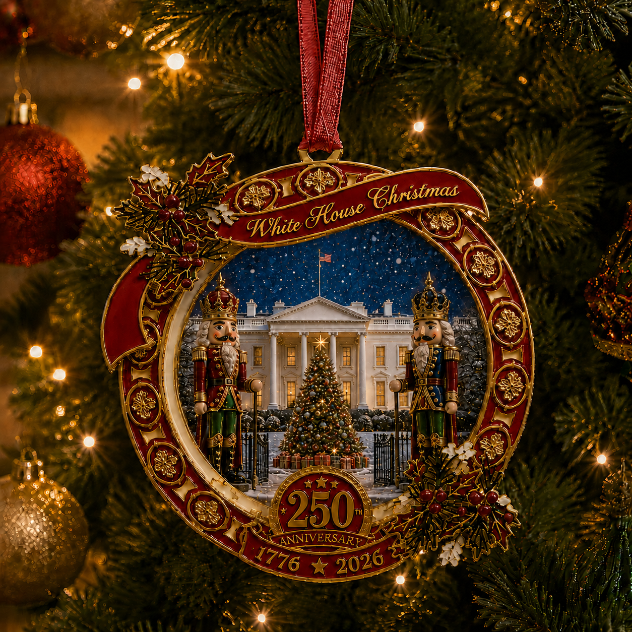 🔥Last 30pcs✨⏰ Limited anniversary edition✨49% OFF!🔥"The Nutcracker" 250th Anniversary Ornament—Guarding the White House