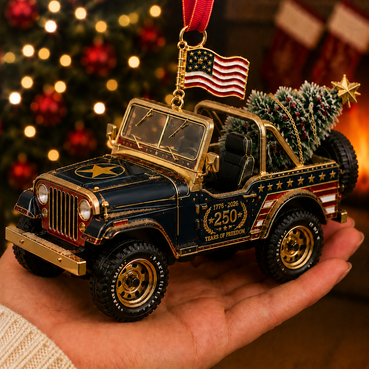 🔥Last 30pcs✨⏰ Limited anniversary edition✨49% OFF!🔥250th Anniversary Vintage Pickup Truck Christmas Ornament