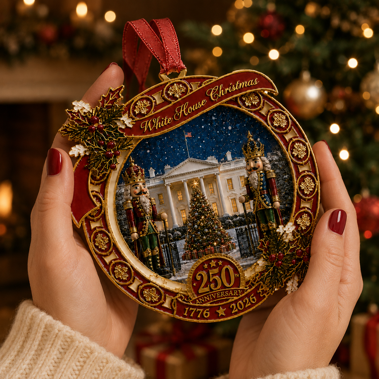 🔥Last 30pcs✨⏰ Limited anniversary edition✨49% OFF!🔥"The Nutcracker" 250th Anniversary Ornament—Guarding the White House