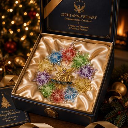 🔥Last 30pcs✨⏰ Limited anniversary edition✨49% OFF!🔥250th Anniversary Crystal Snowflake Christmas Tree Ornament