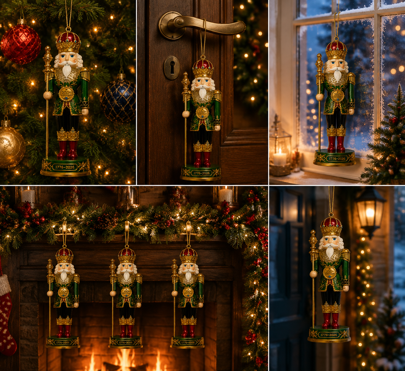 🔥Last 30pcs✨⏰ Limited anniversary edition✨49% OFF!🔥2026 America 250th Anniversary Emerald Nutcracker King Ornament