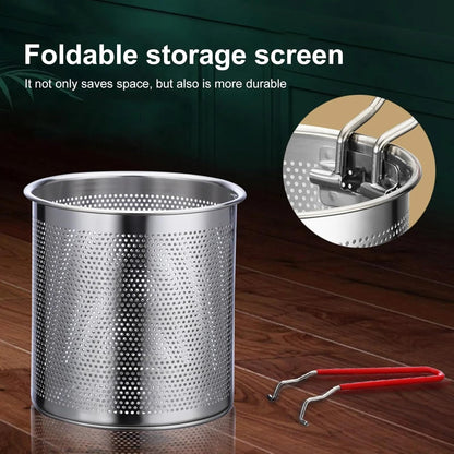 Stainless Steel Deep Fryer Set - 1-Person Mini Pot with Fry Pot, Filter Basket & Food Clip 🍳 - image 3