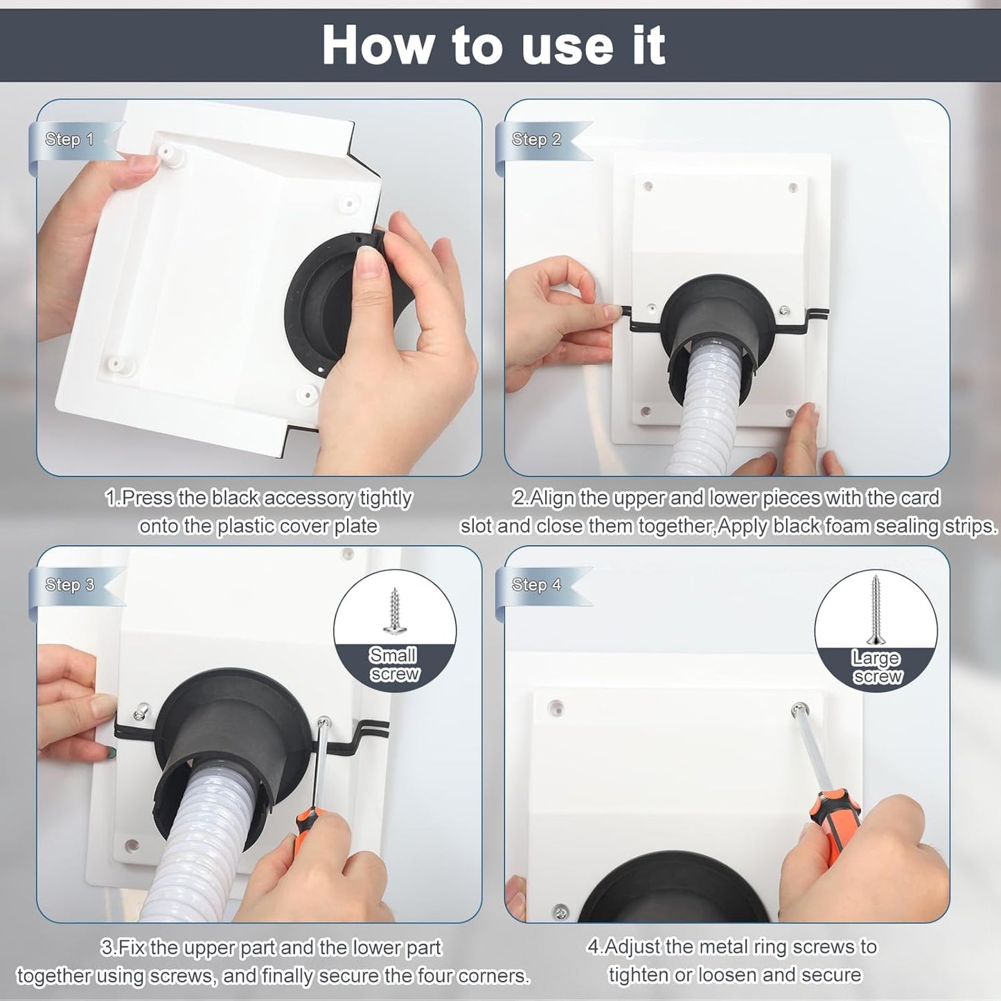 HVAC Wall Penetration and Duct Kit Cover---for Indoor and Outdoor Air Conditioning Systems - image 3