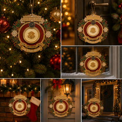 🔥White House 250th Anniversary Commemorative Medal Christmas Tree Ornament