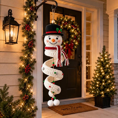 ☃️ Crochet Snowman Spiral Ornament DIY Kit | Complete Beginner-Friendly Set with Soft Yarn, Crochet Hook, Festive Beads, Snowflakes & Step-by-Step Guide 🧶🎄✨ - image 11