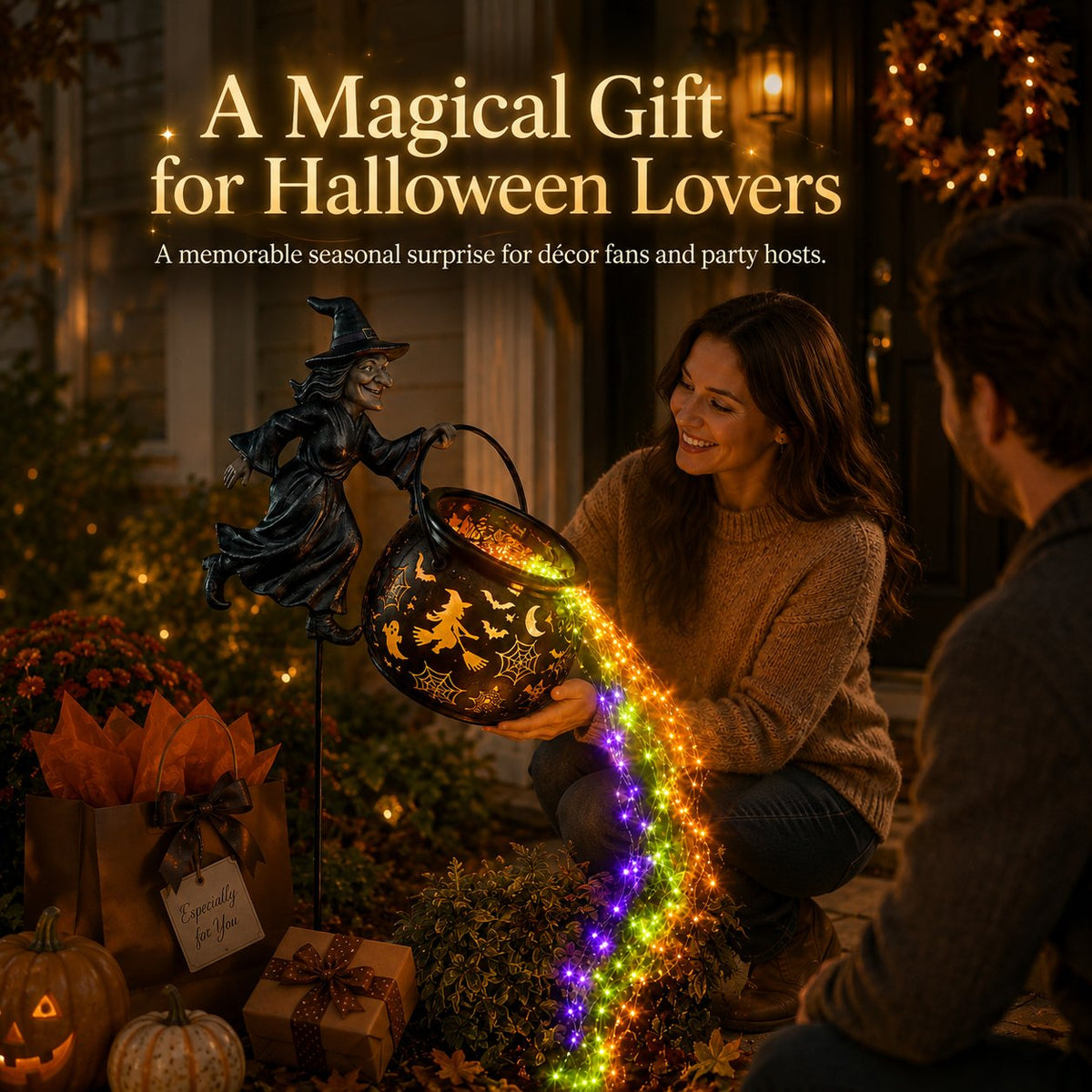 🔥Last Day 49% OFF🎃Halloween Witch Cauldron Garden Light - image 10