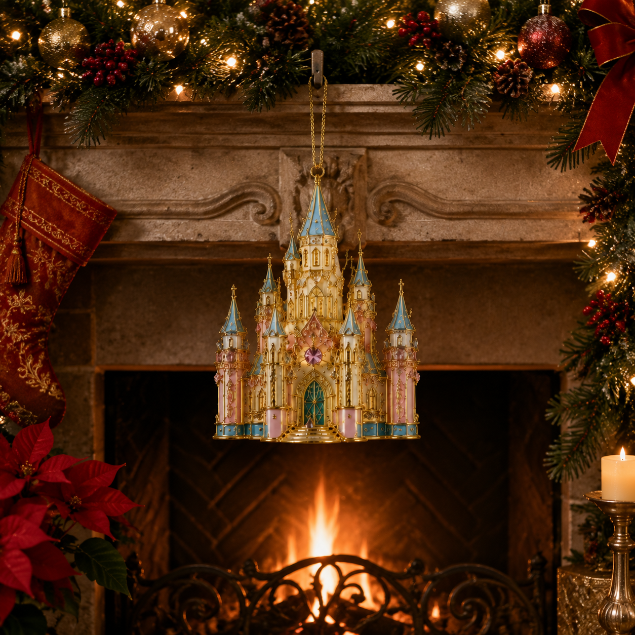 🔥Crystal Castle Christmas Tree Ornament