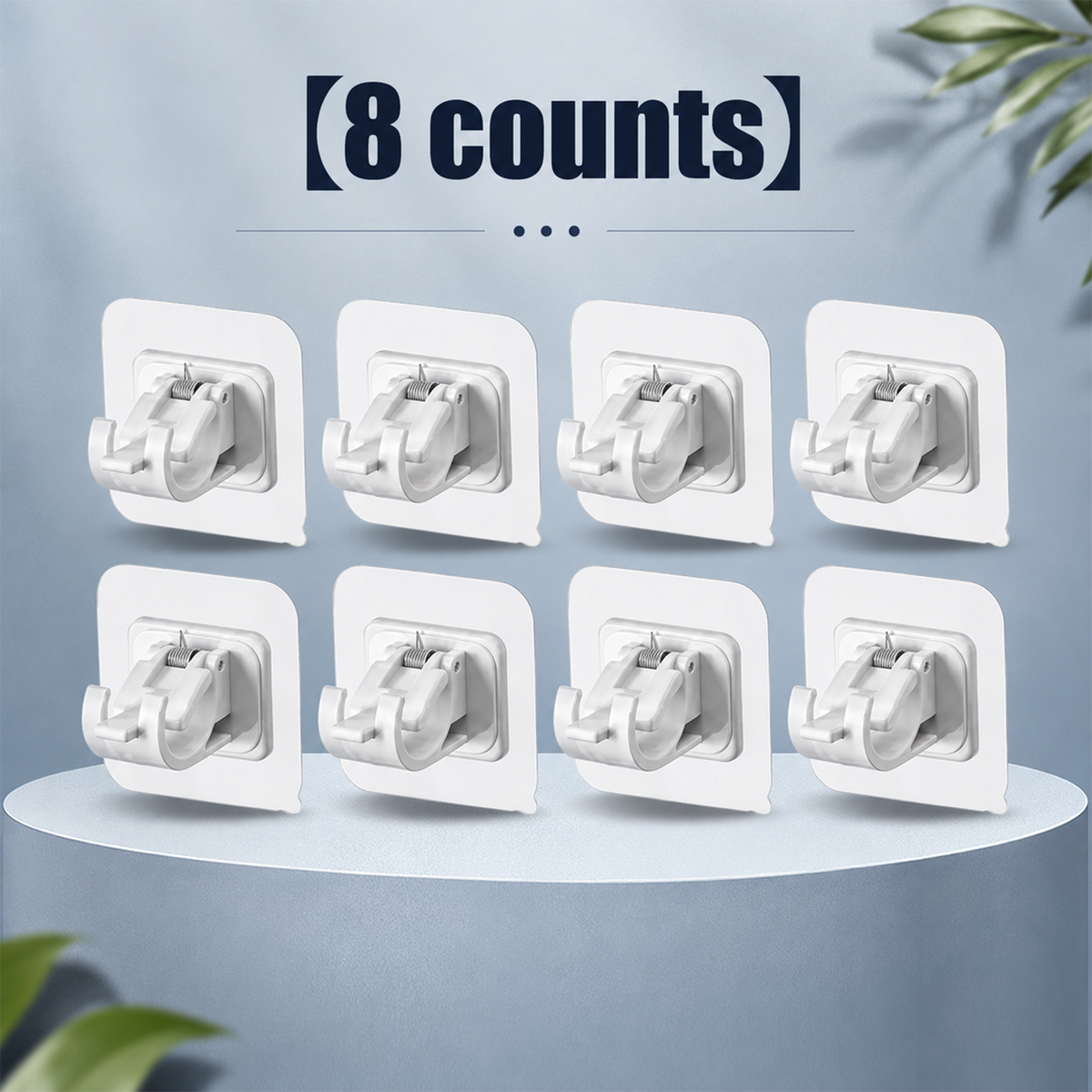 8PCS Curtain Rod Brackets with Clips – Adjustable Drapery Hooks - image 5