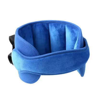 Soft Plush Adjustable Car Seat Head Support Strap with Padded Side Cushions for Kids - image 7