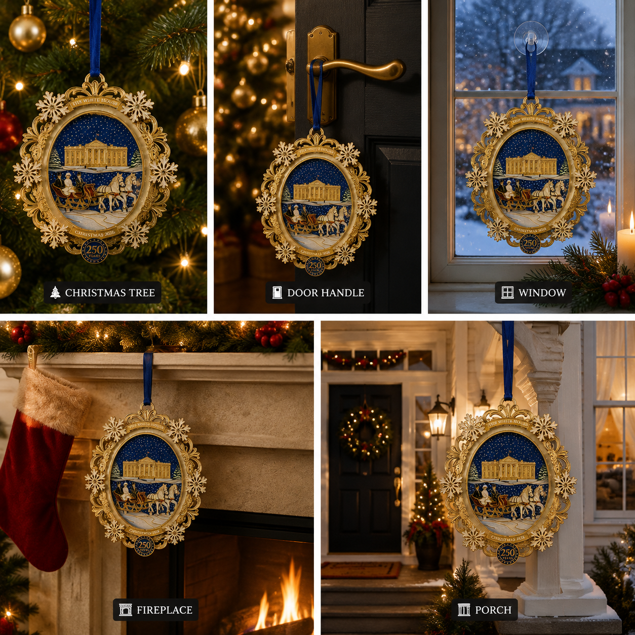 🔥Last 50pcs✨⏰ Limited anniversary edition✨49% OFF!🔥White House Snowy Christmas Night Commemorative Ornament