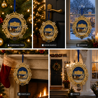 🔥Last 50pcs✨⏰ Limited anniversary edition✨49% OFF!🔥White House Snowy Christmas Night Commemorative Ornament