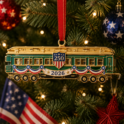 🔥Last 30pcs✨⏰ Limited anniversary edition✨49% OFF!🔥250th Anniversary Edition Gold-and-Green Vintage Tram