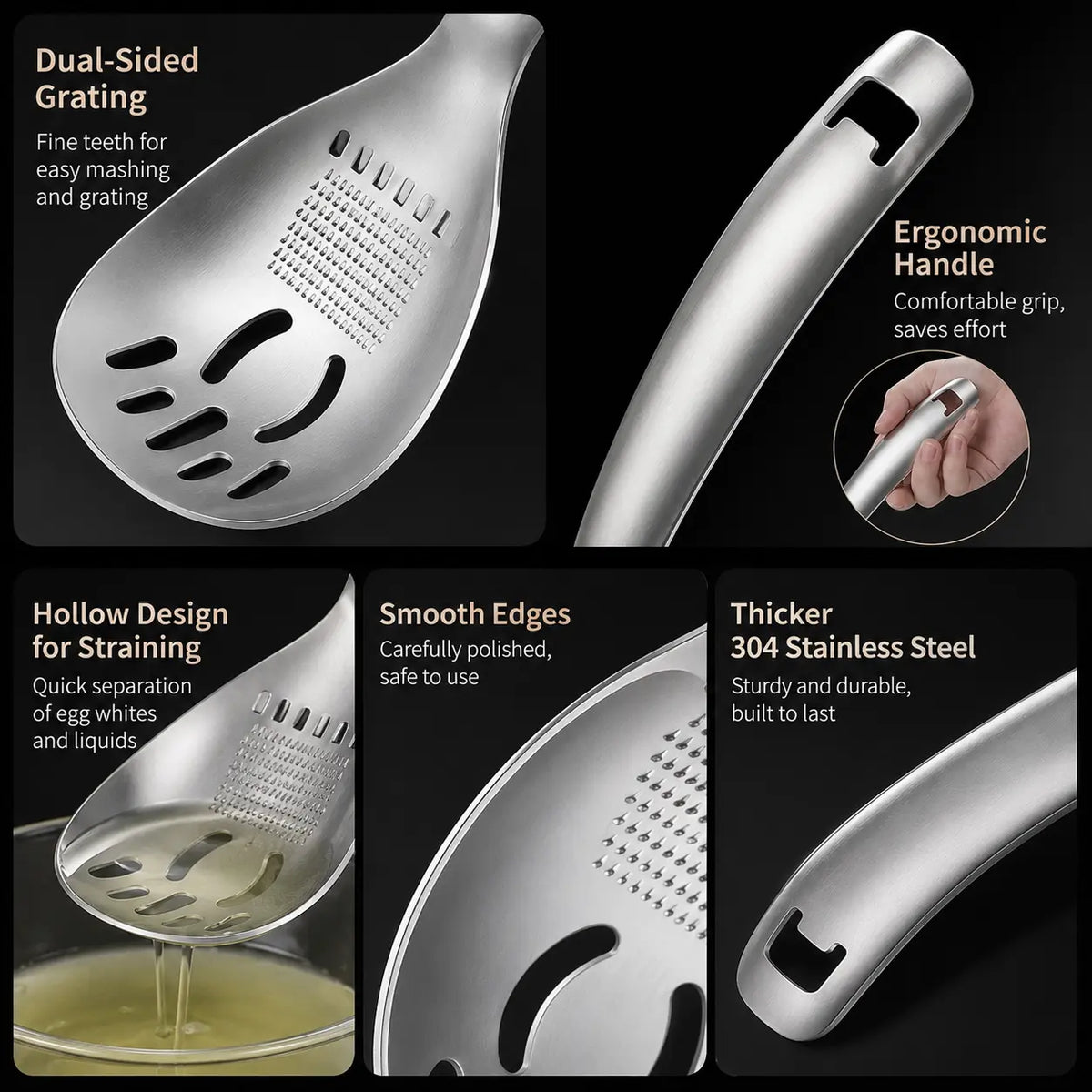 304 Stainless Steel Multi‑Purpose Kitchen Spoon 🥄 - image 7