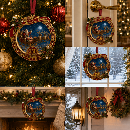🔥Last 30pcs✨⏰ Limited anniversary edition✨49% OFF!🔥250th Anniversary Edition Santa's Sleigh Scene Ornament
