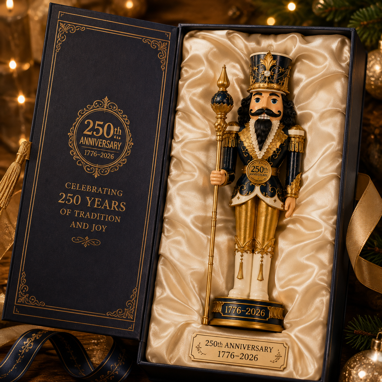 🔥Last 30pcs✨⏰ Limited anniversary edition✨49% OFF!🔥2026 America 250th Anniversary Midnight Blue Nutcracker King Ornament