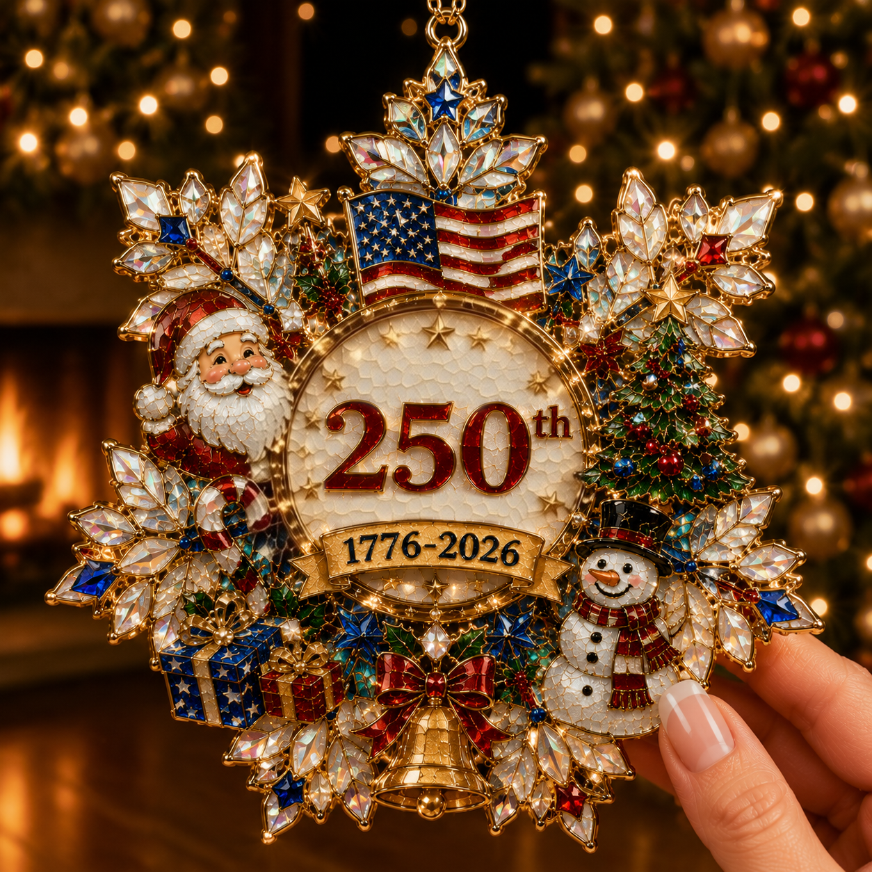 ❤️🔥Snowflake Christmas tree ornament