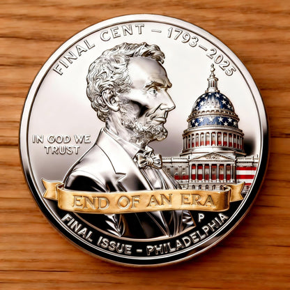 Flash Sale 50% OFF - THE FINAL CENT 1793–2025 · END OF AN ERA