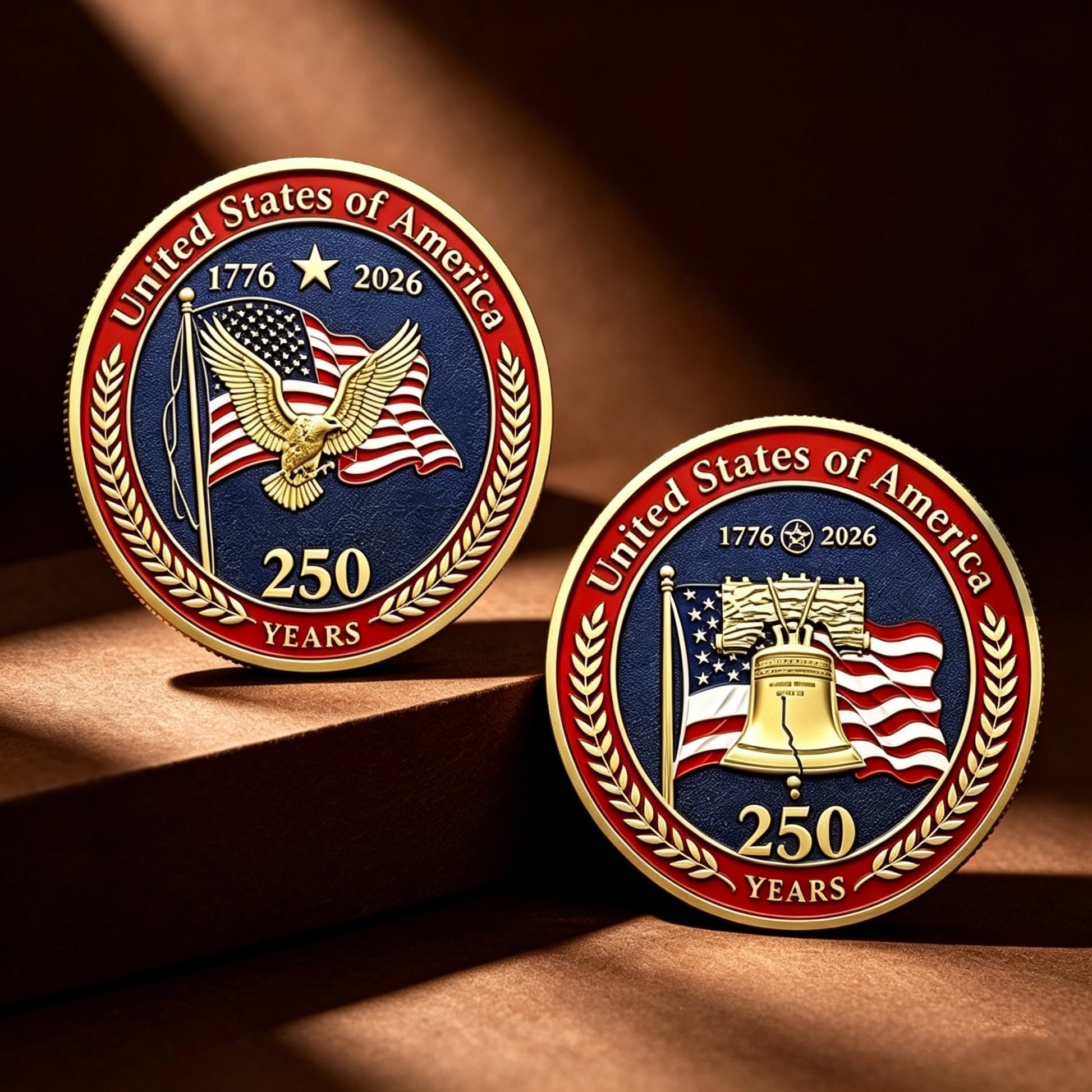 🎉🇺🇸 Limited Edition! 🔥🎁9PCS USA 250th Anniversary Commemorative Coin Gift Set - image 12