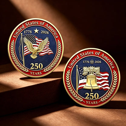 🎉🇺🇸 Limited Edition! 🔥🎁9PCS USA 250th Anniversary Commemorative Coin Gift Set - image 12