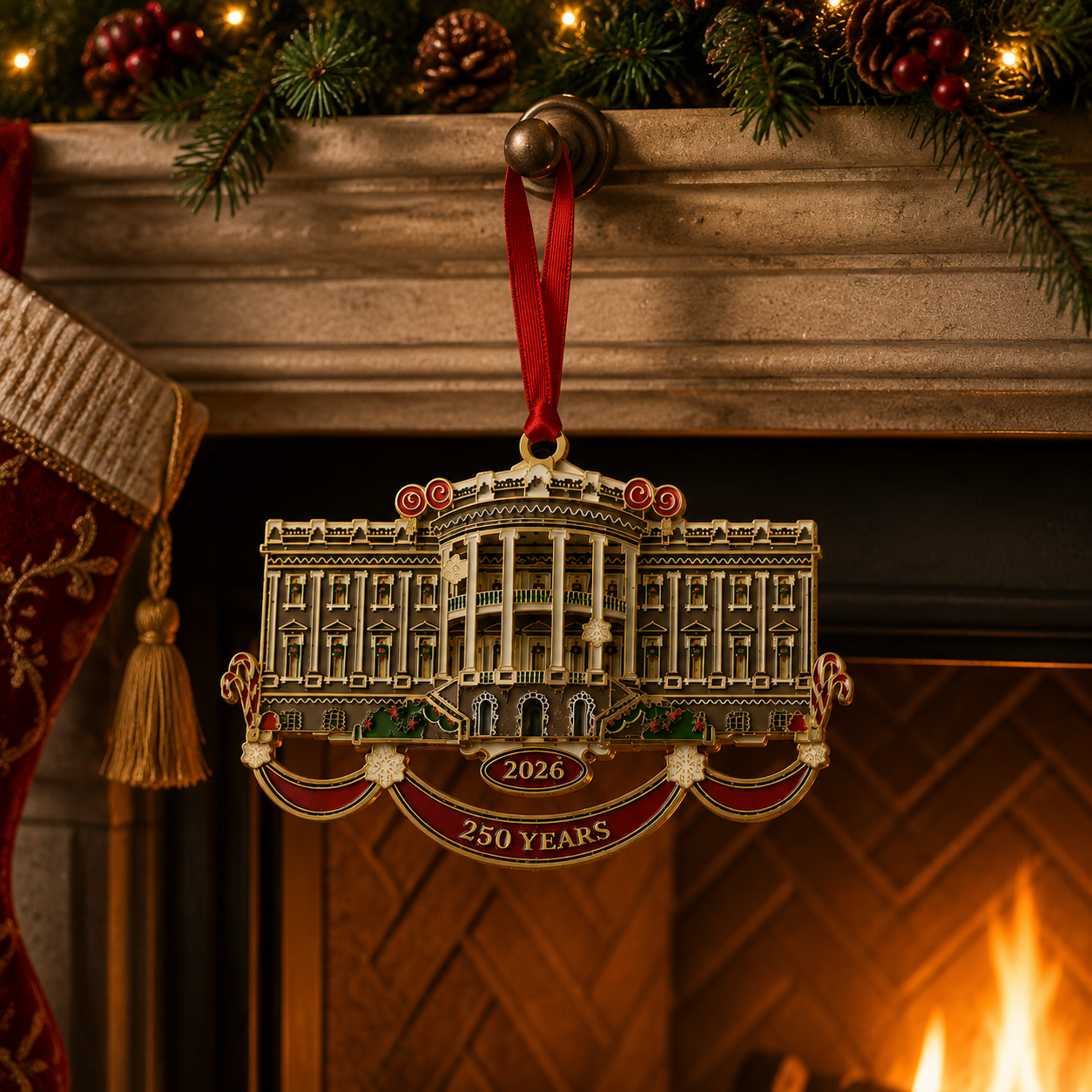 🔥Last 30pcs✨⏰ Limited anniversary edition✨49% OFF!🔥White House Christmas tree ornaments