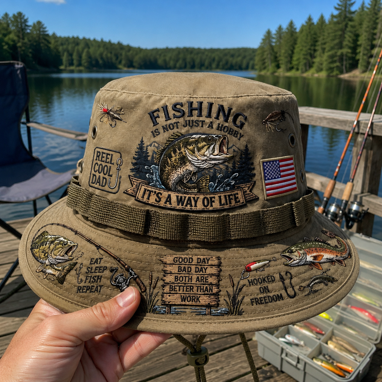 🇺🇸 Last Day Promo: 49% OFF 🎣 Fishing Is a Way of Life Boonie Hat - image 4