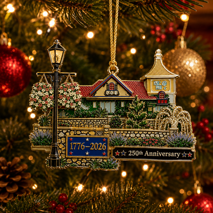 🎉250th Anniversary "Cozy Home" Christmas Ornament