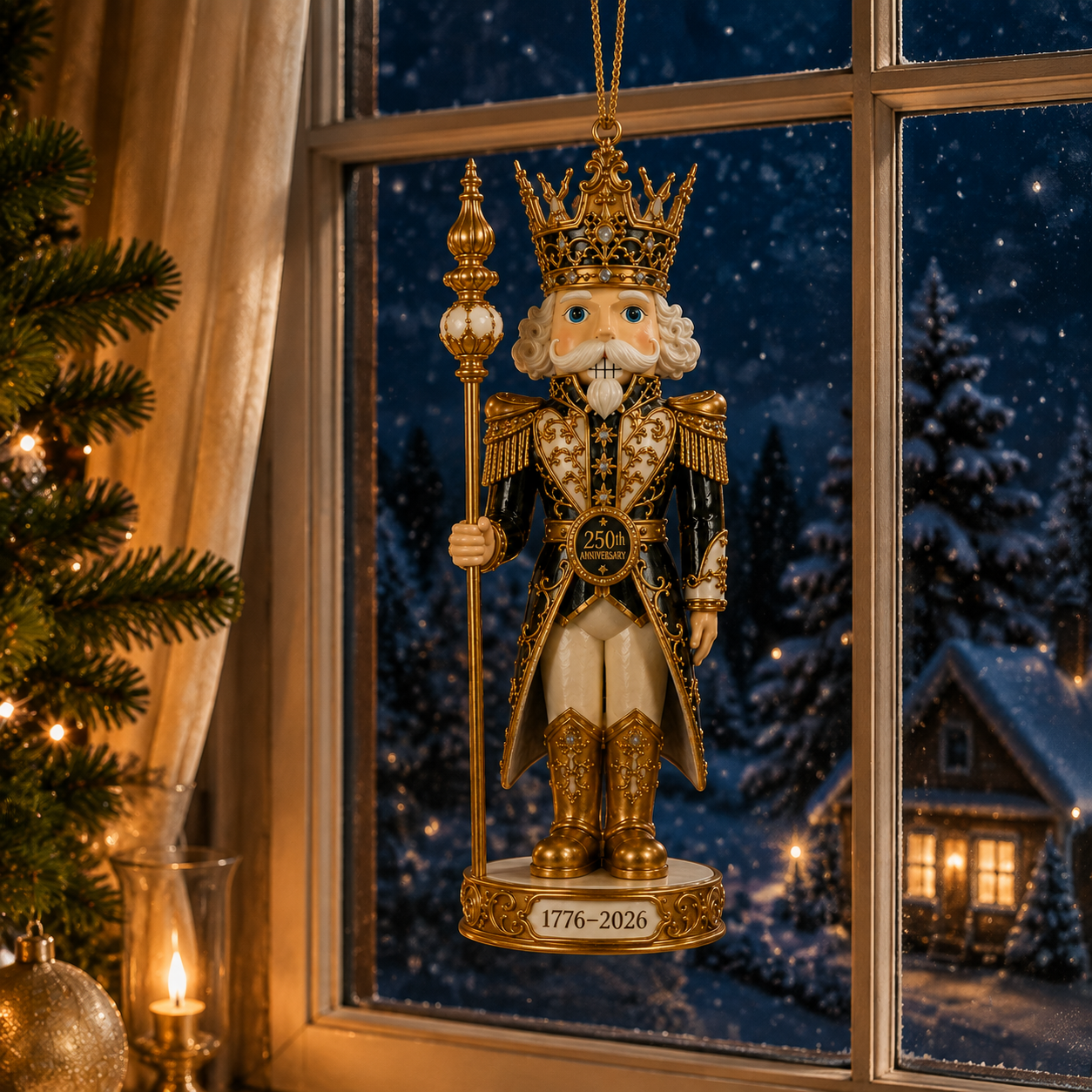 🔥Last 30pcs✨⏰ Limited anniversary edition✨49% OFF!🔥2026 America 250th Anniversary Black & Gold Nutcracker King Ornament