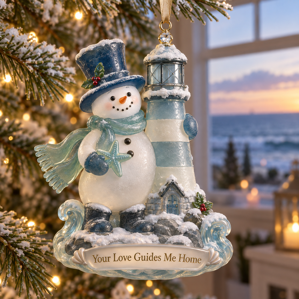 Coastal Snowmen Christmas Decor |  Lasting Love - image 3