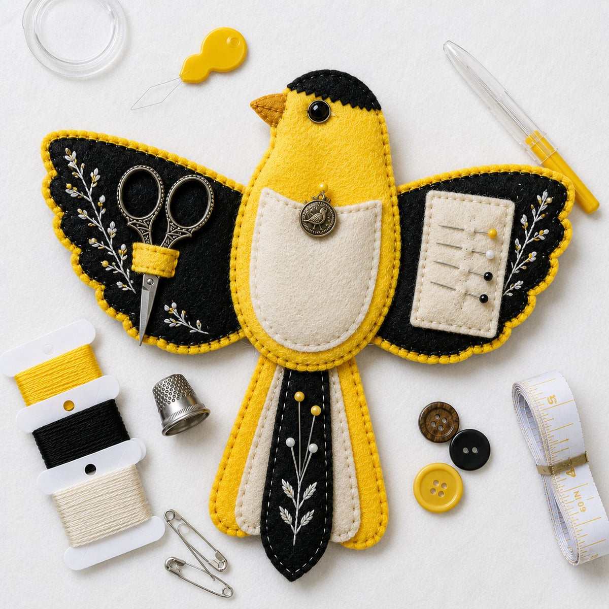 🐦 Bird-Shaped Felt Sewing Organizer DIY Kit - image 7