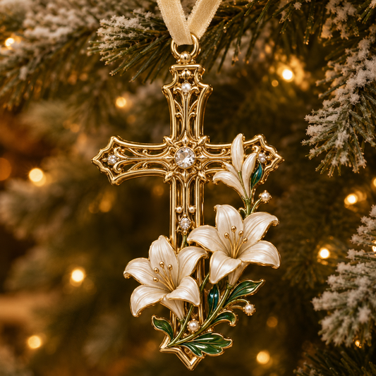 ✨Cross-shaped Christmas tree ornament