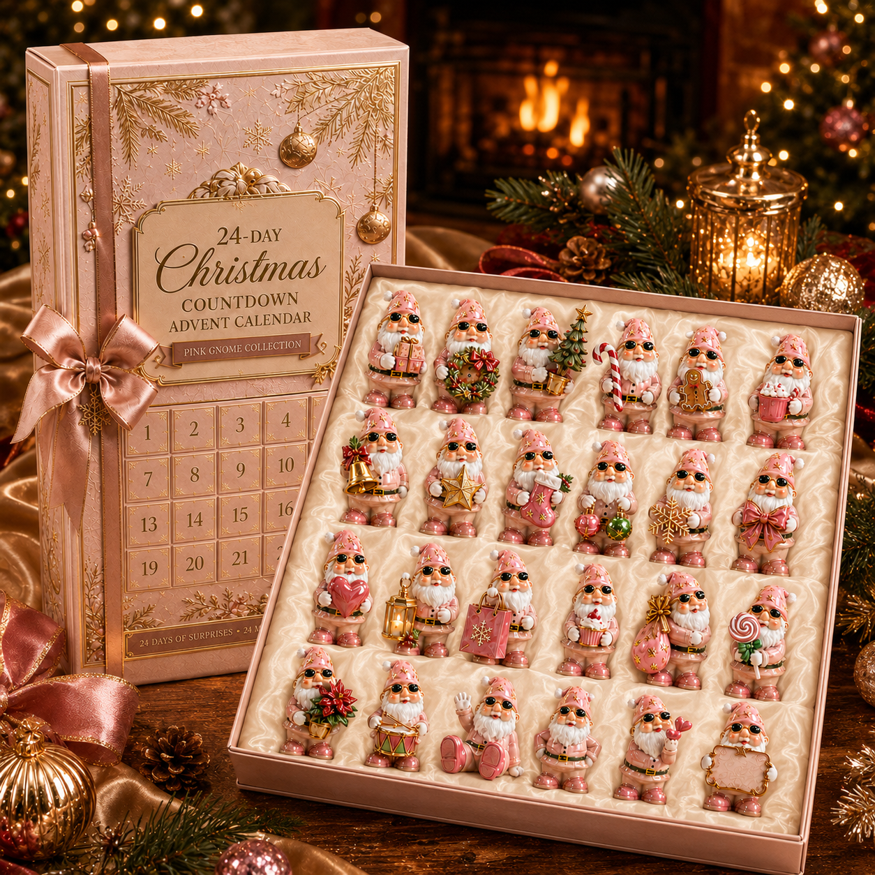✨24-Day Christmas Countdown Advent Calendar – Pink Dwarf Series