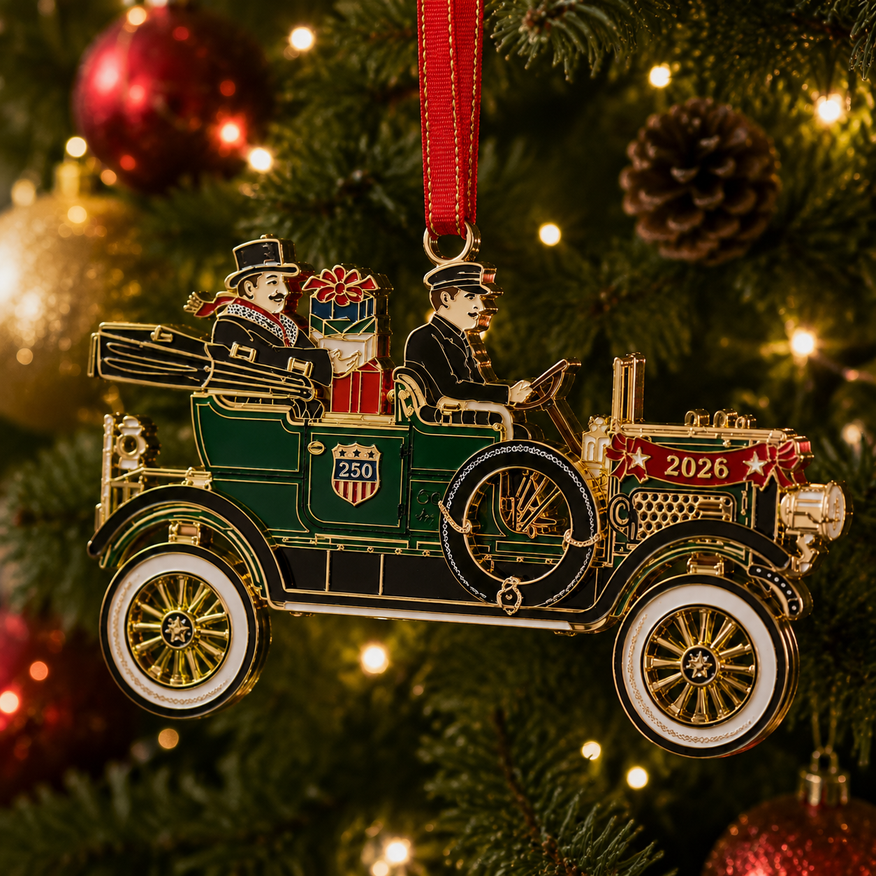 🔥Last 30pcs✨⏰ Limited anniversary edition✨49% OFF!🔥250th Anniversary Edition Vintage Car Christmas Ornament