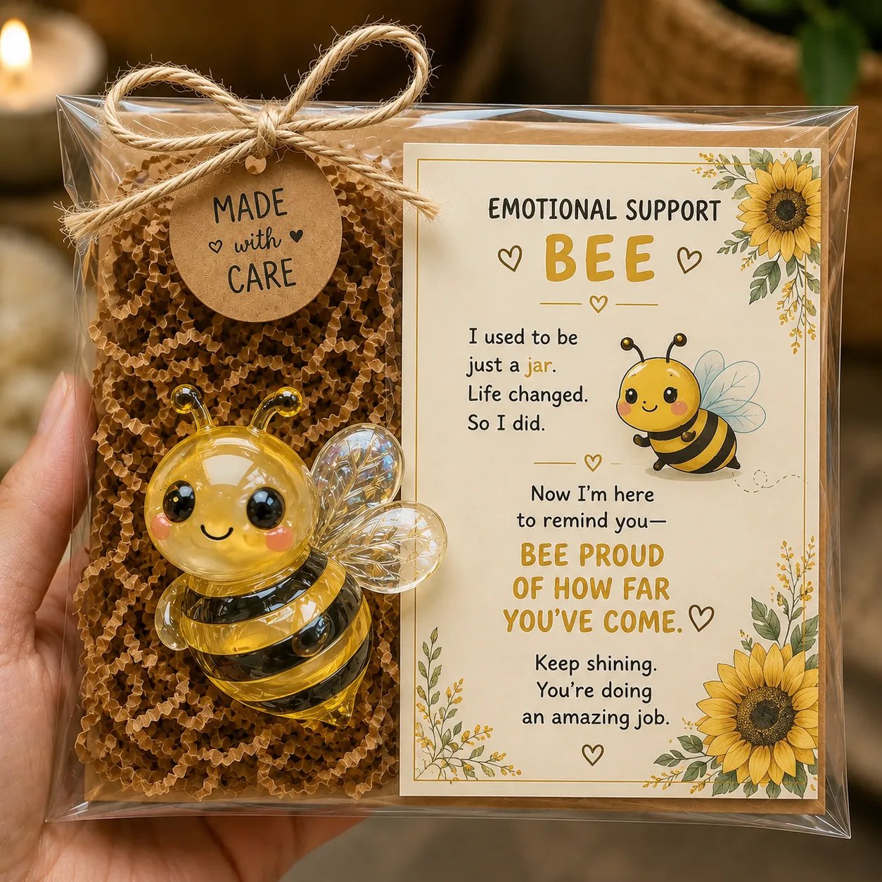 💖💌 Emotional Support Glass Animal Gift Set | 7 Meaningful Designs with Encouragement Card & Gift-Ready Packaging ✨