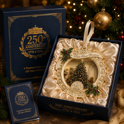 🔥Last 30pcs✨⏰ Limited anniversary edition✨49% OFF!🔥250th Anniversary View of the Christmas tree in the White House bedroom