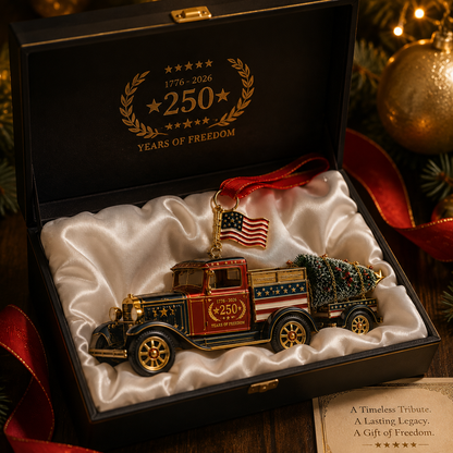 🔥Last 30pcs✨⏰ Limited anniversary edition✨49% OFF!🔥Patriotic Christmas Truck Ornament