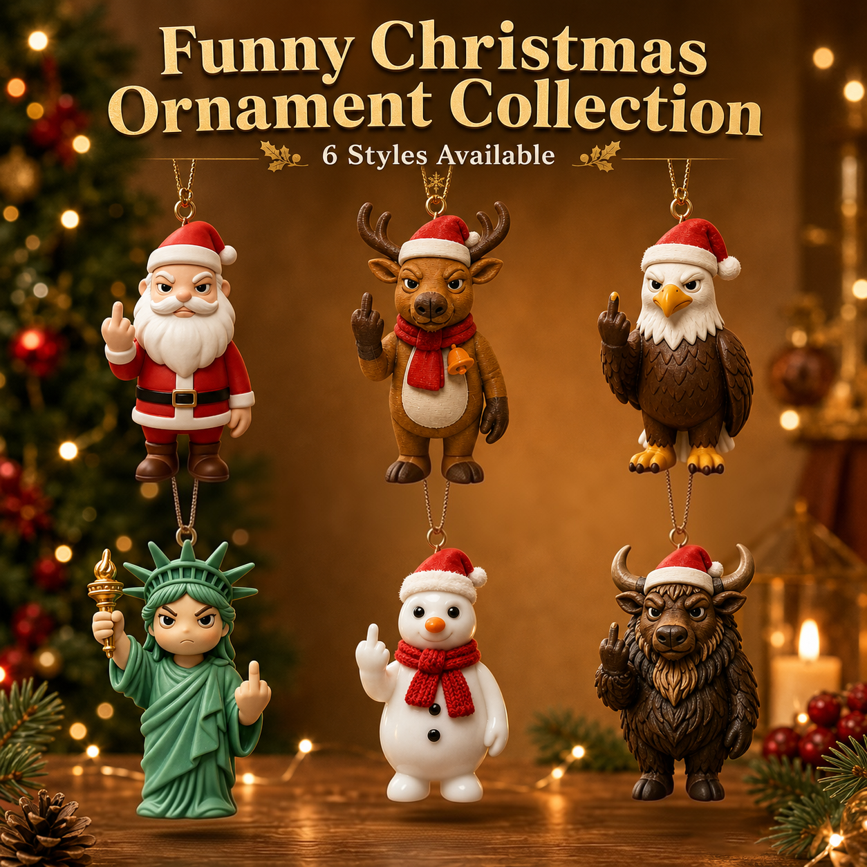 😂🎄 Funny Christmas Ornament Collection