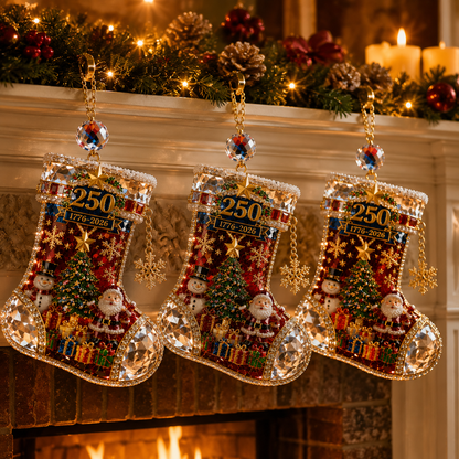 ✨ Limited anniversary edition✨⏰49% OFF!🔥Crystal Christmas Stocking Ornament