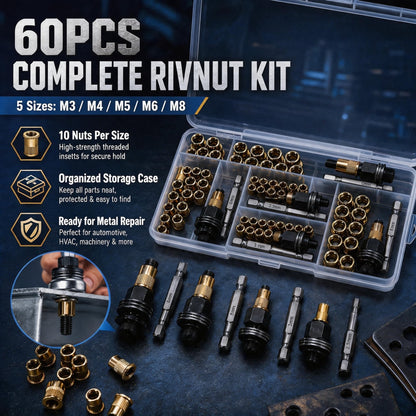 🔥 Best Seller | Carbon steel rivet nut set (including M3–M8 sizes) - image 1