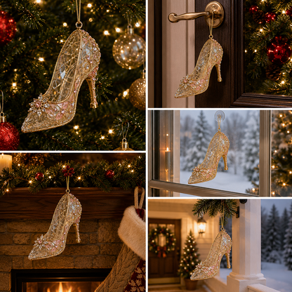 🔥Last 30pcs✨⏰ Limited anniversary edition✨49% OFF!🔥 Enchanted Crystal Slipper Christmas Ornament
